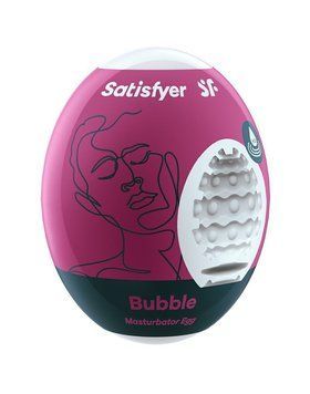 Самосмазывающийся мастурбатор-яйцо Satisfyer Egg Bubble, одноразовый, не требует смазки