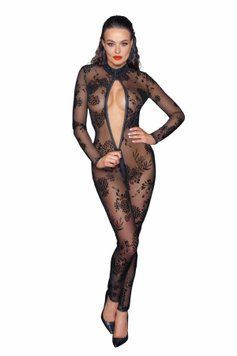 Сетчатый бодистокинг Noir Handmade F237 Long tulle overall, M