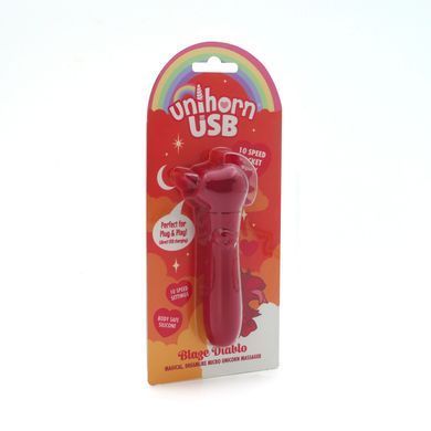 Вибратор-единорожка Unihorn USB Bullet &ndash; Blaze Diablo вибропуля, USB-зарядка, 10 режимов