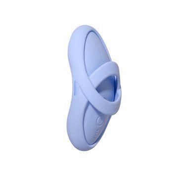 Смарт-вибратор для клитора Svakom Echo 2 Sky Blue, подогрев до 38 &deg;C, съемная насадка на палец