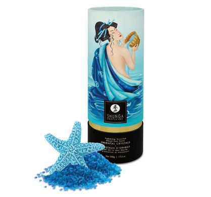 Пенящаяся соль для ванны Shunga Dead Sea salt Oriental Crystals — Ocean Temptations (500 г), соль Ме