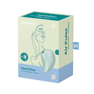 Вакуумный клиторальный стимулятор с вибрацией Satisfyer Pearl Diver Mint