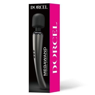 Мощный вибромассажер Dorcel MEGAWAND Chrome Silver водонепроницаемый, перезаряжаемый, 160 режимов