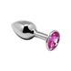 Металлическая анальная пробка с кристаллом Alive Mini Metal Butt Plug Pink M