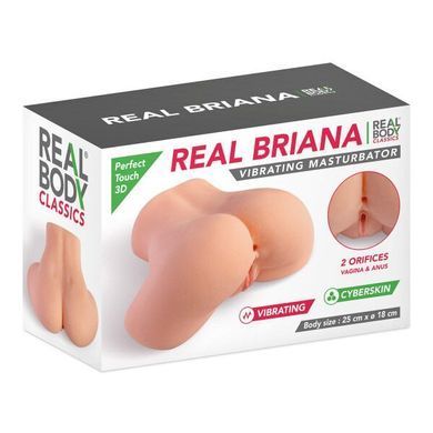Мастурбатор-полуторс с вибрацией Real Body Real Briana, вагина и анус, 25х18 см