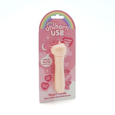 Вибратор-единорожка Unihorn USB Bullet &ndash; Heart Throb, вибропуля, USB-зарядка, 10 режимов