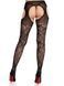 Колготки Leg Avenue Cross Hatch Floral Lace Suspender Hose One Size