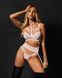 Комплект Obsessive Premisis White 3-pcs crotchless set S/M