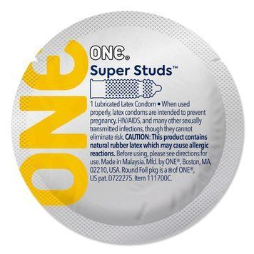 Презерватив ONE Super Studs, 1 шт, с точечным рельефом, со смазкой