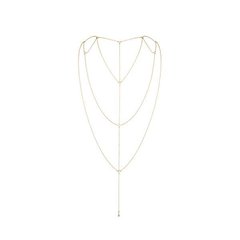 Цепочка для спины Bijoux Indiscrets Magnifique Back and Cleavage Chain - Gold, украшение для тела