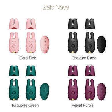 Смарт-вибратор для груди Zalo - Nave Coral Pink, пульт ДУ, работа через приложение