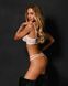 Комплект Obsessive Premisis White 3-pcs crotchless set L/XL