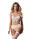 Комплект Obsessive Premisis White 3-pcs crotchless set L/XL