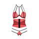 Комплект белья AKITA SET red L/XL - Passion Exclusive: широкий пояс, лиф, стринги