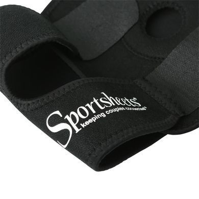 Ремень на бедро для страпона Sportsheets Thigh Strap-On, на липучке, можно на подушку, объем 55см, Черный