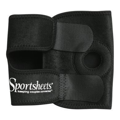 Ремень на бедро для страпона Sportsheets Thigh Strap-On, на липучке, можно на подушку, объем 55см, Черный