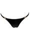 Трусики с мокрым эффектом Noir Handmade P008 Powerwetlook panty with gold clasp, L, на застежках