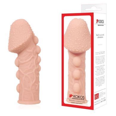 Насадка на член Kokos Extreme Sleeve ES.09 размер S, утолщающая, стимулирующий рельеф